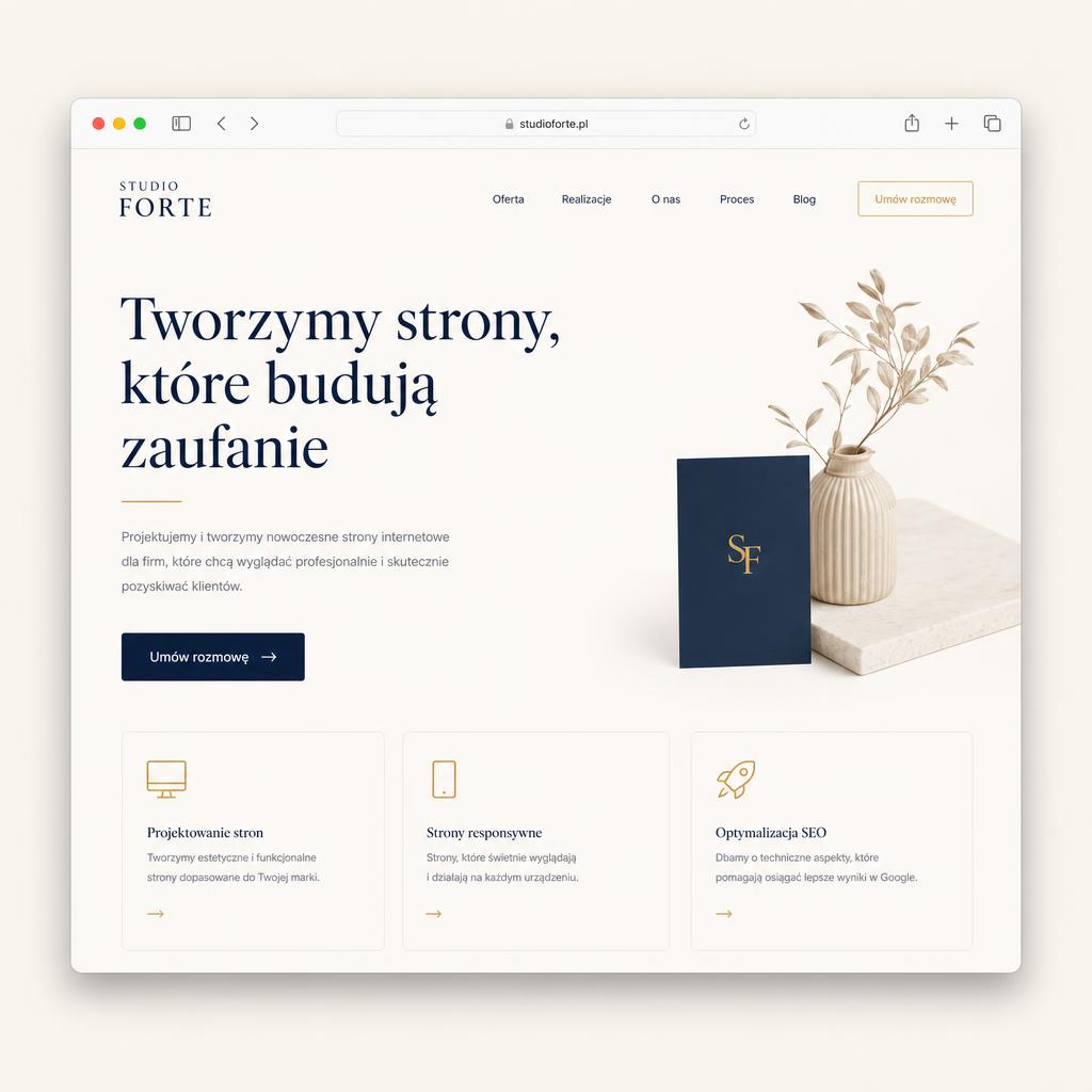 Podgląd projektu strony premium